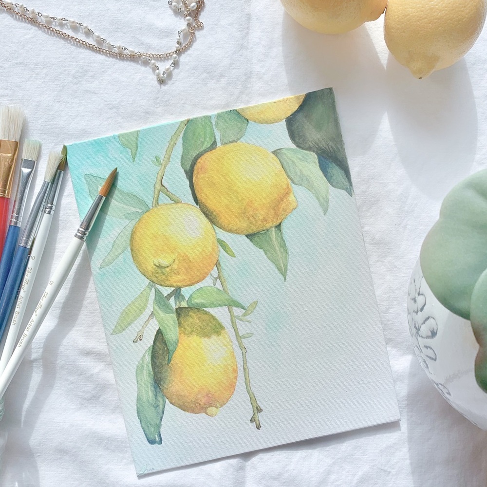 Print of ORIGINAL Watercolour Painting 🍋Lemons🍋